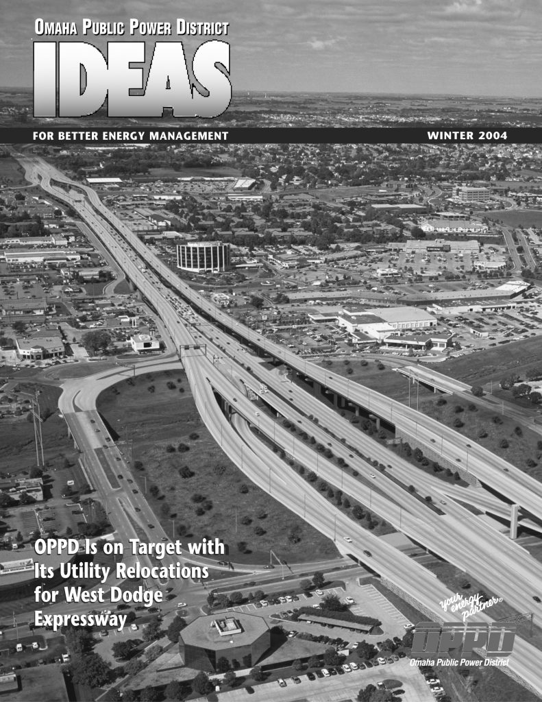 The cover of the Ideas magazine about OPPD's role in the West Dodge expressway.