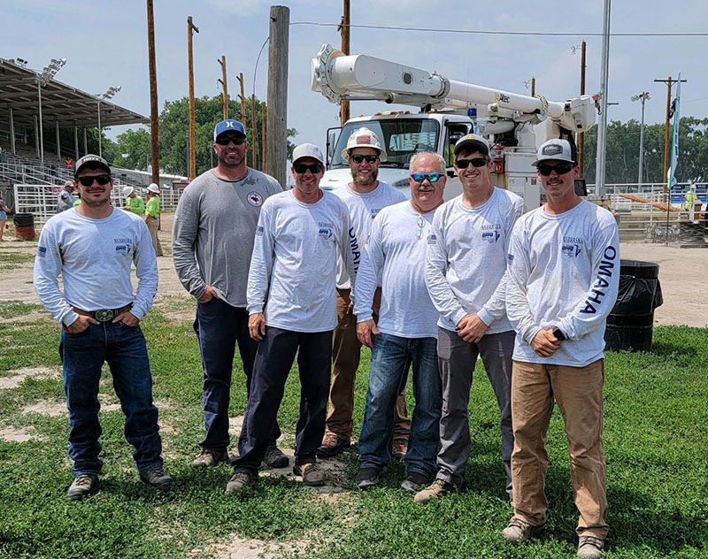 OPPD participants in the 2021 Nebraska Lineworkers Rodeo