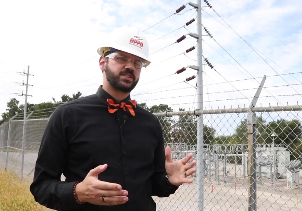 Once electricity travels across distribution lines, it goes to substations where the voltage is lowered.