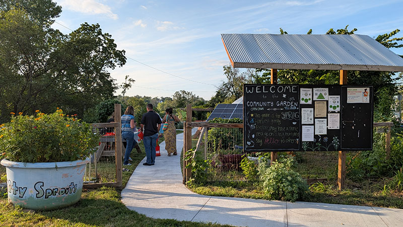 This is the entrance to City Sprouts.