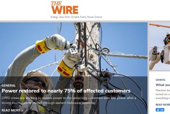 This image shows a screen shot of The Wire website. During major outage events, customers will find daily rolling updates here on The Wire.