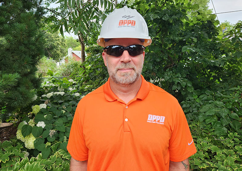 OPPD forester Wade Bliss pauses for a photo.