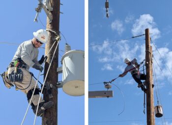 OPPD line technicians compete in various events high above the ground.