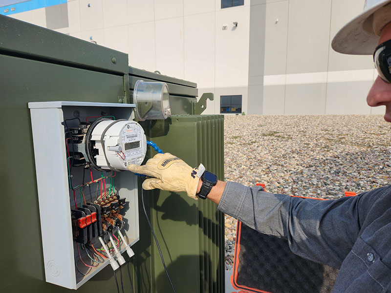 Large rural customers meters in the southern portion of OPPD's territory will soon be receiving new advanced meters like this one.