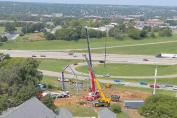 Crews work near the Interstate 680 and West Maple Road exchange.